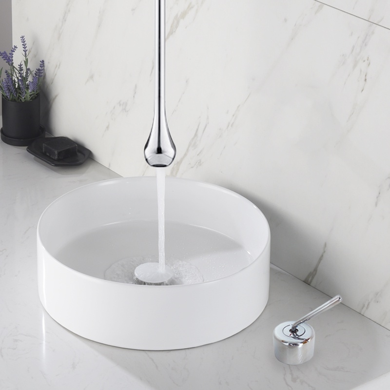 KXKH Black Ceiling Water Drop Tap Bathroom Sink Bathtub Hang Ceiling