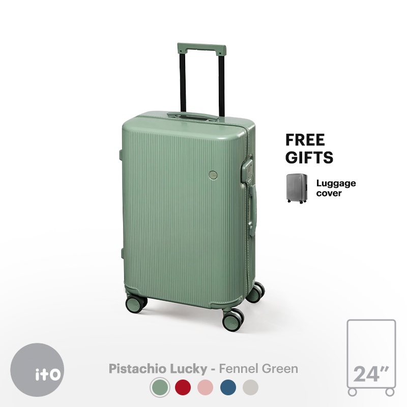 ITO Pistachio Lucky Case Lightweight CheckIn Luggage Fennel Green 24