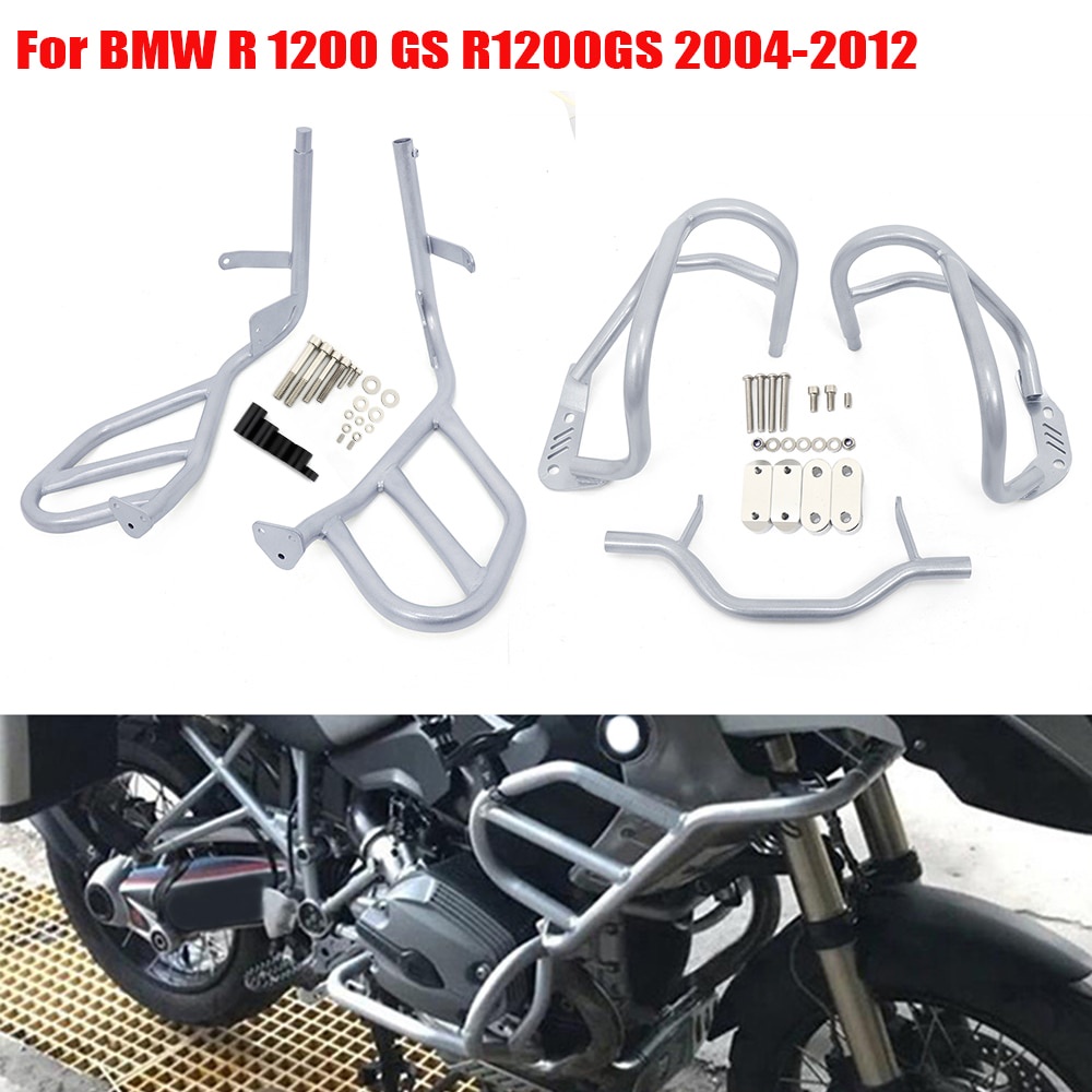 bizH Motorcycle Highway Upper Lower Engine Bumper Guard Crash Bars ...