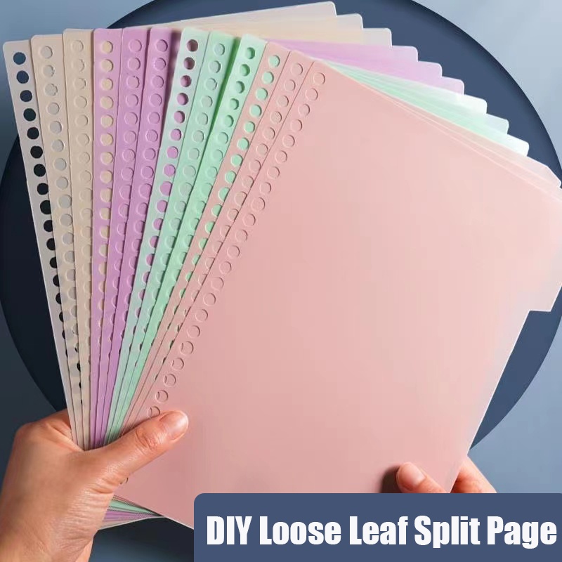 4 Sheets/Set Of Loose Leaf Notebooks A4/A5/B5 Index Cards Detachable