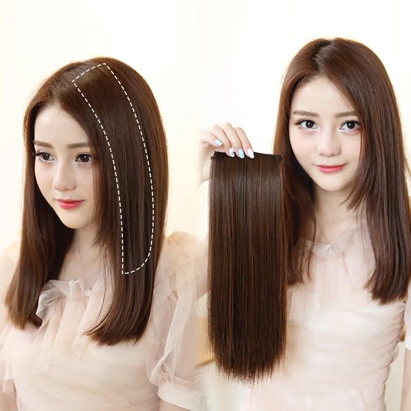 Simulation Hair Pad Hair Piece Invisible Seamless Thickened Pad Hair Root One Piece Straight 