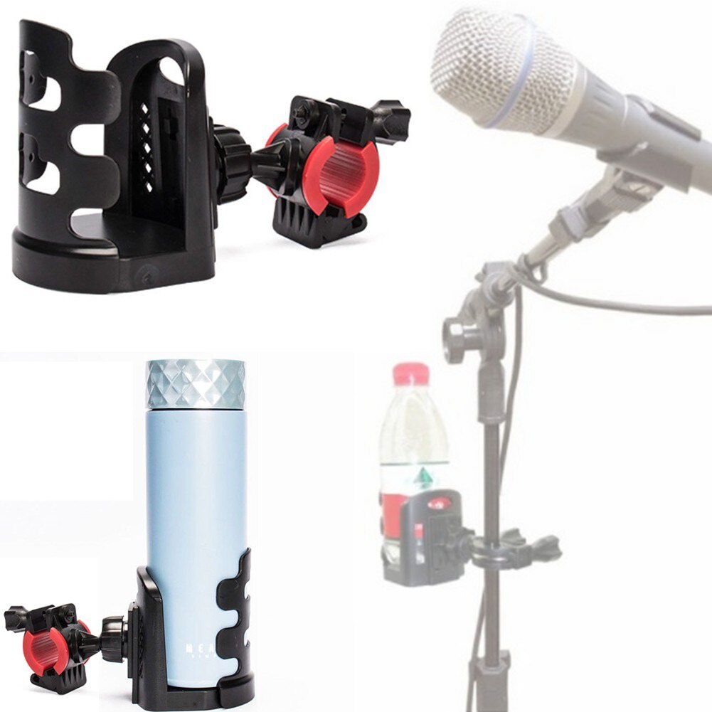 mkGX Universal Drinks Holder Bottle Clamp For Microphone Mic Stand