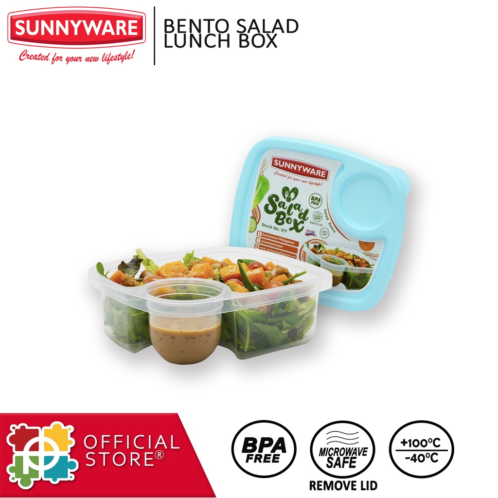 Sunnyware Bento or Salad Box Stock#517/Food Container | Shopee Philippines