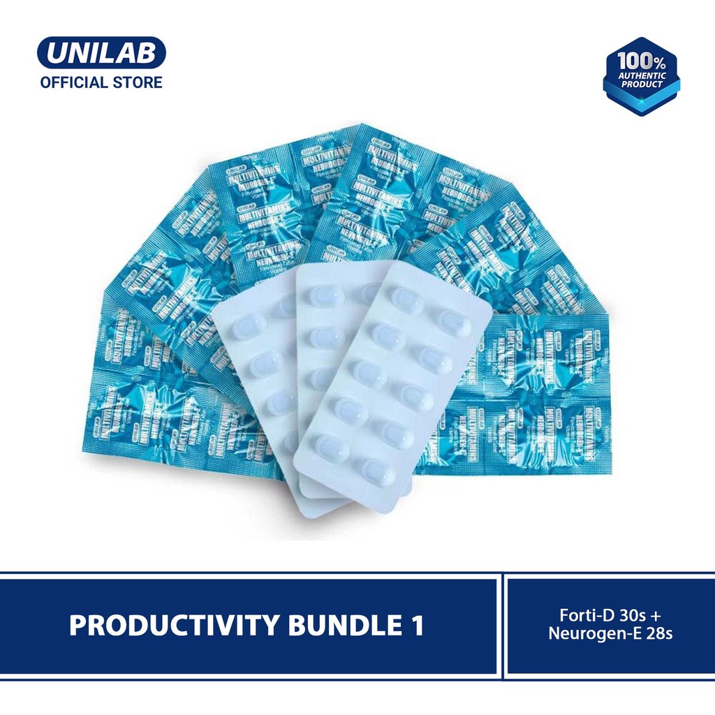 Unilab FortiD 30 Capsules + NeurogenE 28 Tablets Boost Immunity