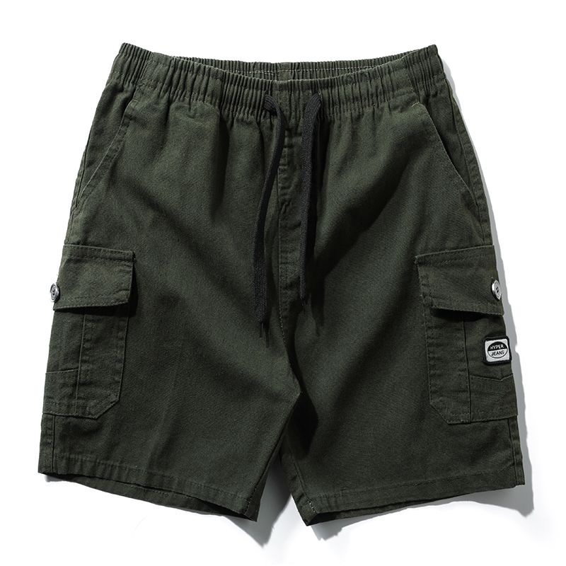 Elastic Waist Cargo Shorts