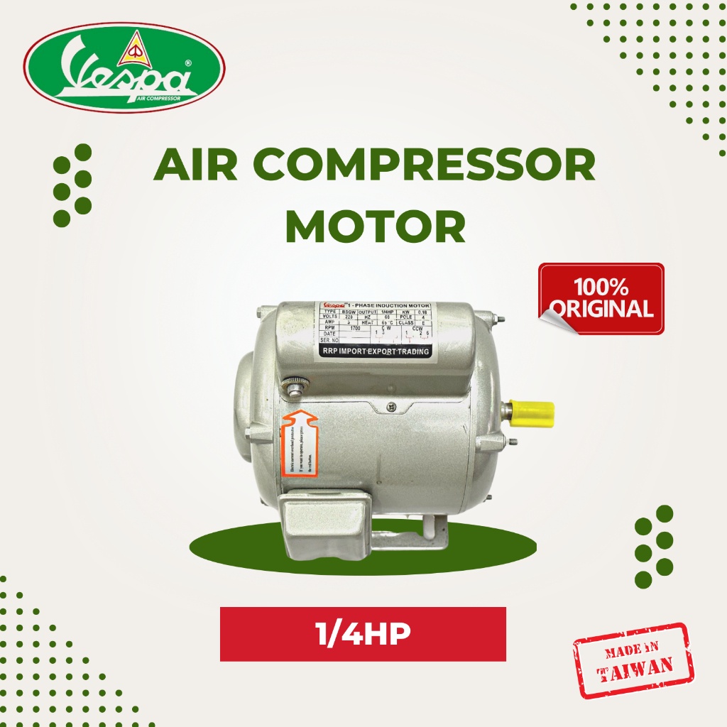 ┇Vespa 1/4HP Air Compressor Motor (100 Original) Shopee Philippines