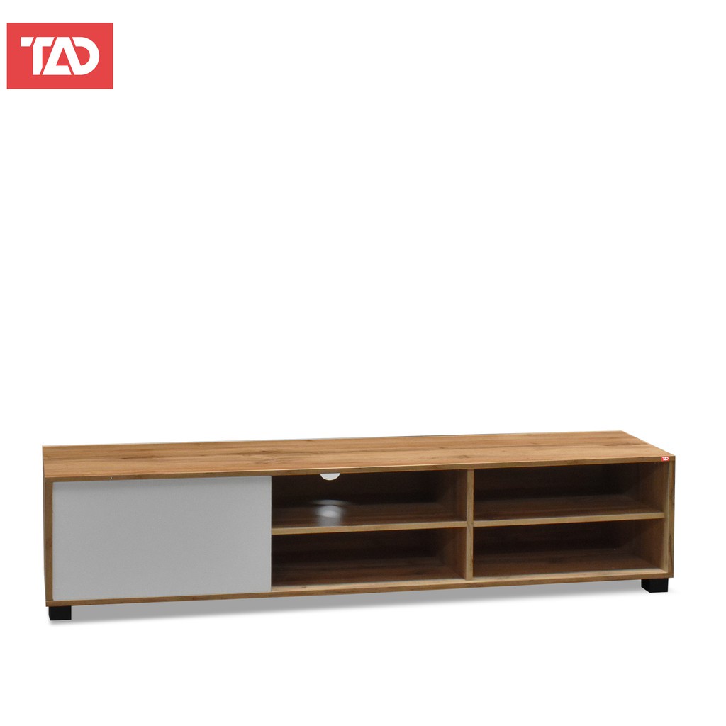 TAD TATE TV Rack, TV Stand, Storage Entertainment with 1 door