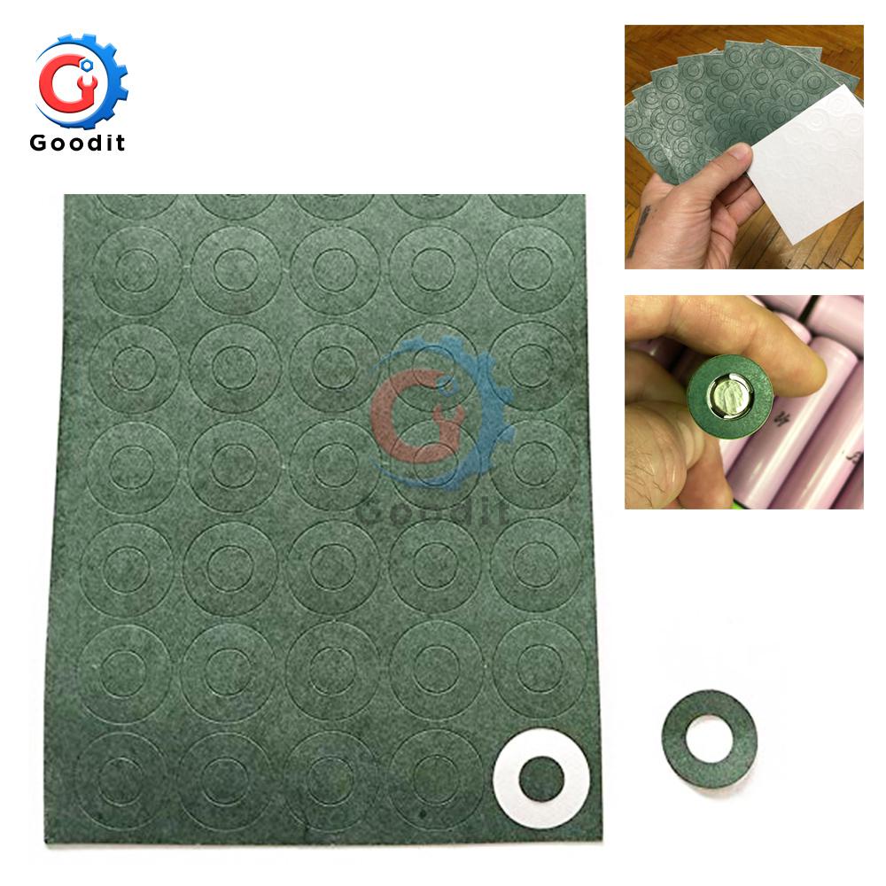 100pcs 1S 18650 Li Ion Battery Insulation Gasket Barley Paper Battery