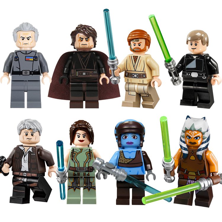 SW Movie Series Luke Skywalker Han Solo Anakin Aayla Secura Obi-Wan ...