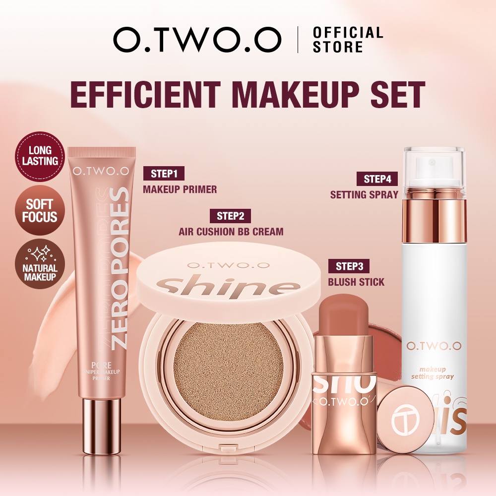 O.TWO.O Face Makeup Set Face Primer+ Air Cushion BB Cream+ Blush Stick+