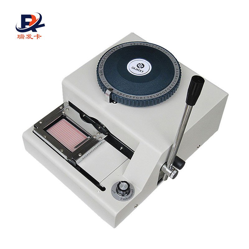 Standard Big Characters Plastic ID Card / Loyalty Card Embosser Machine