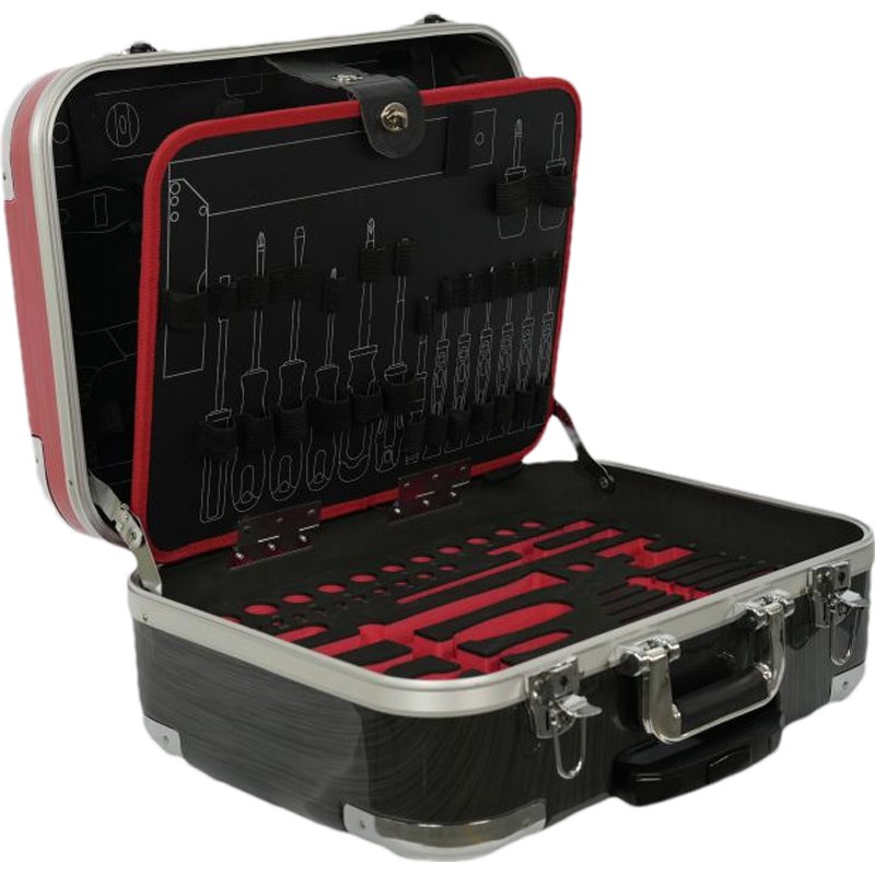 YH Barber Case Clipper Bag Gold, Hair Kit Tool Box Aluminum Organizer ...