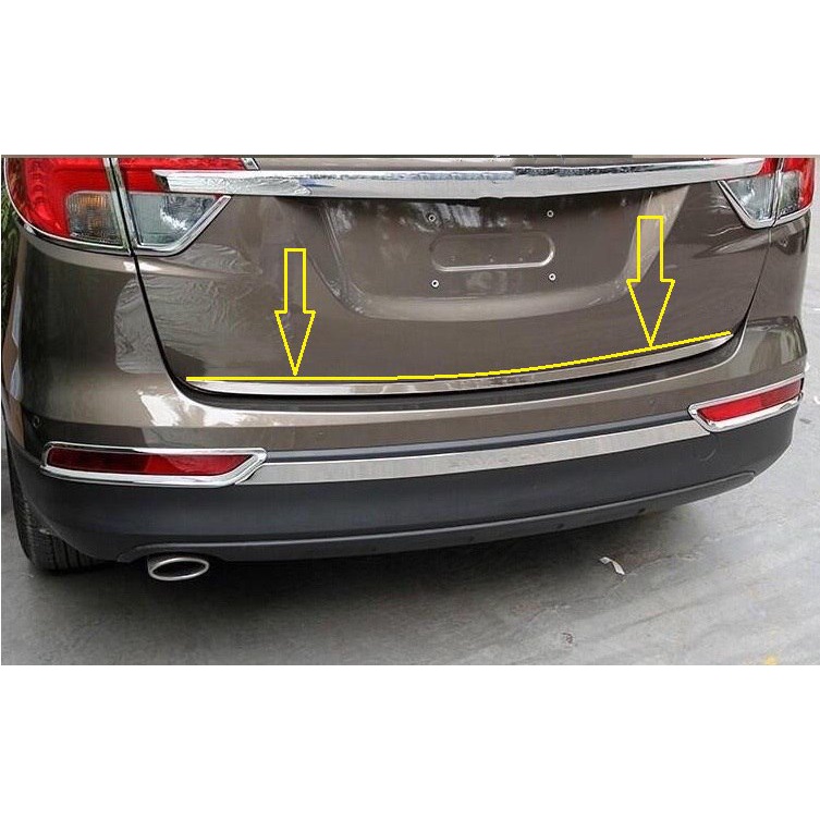 Tailgate Rear Door Bottom Cover Molding Trim Stainless Steel back door ...