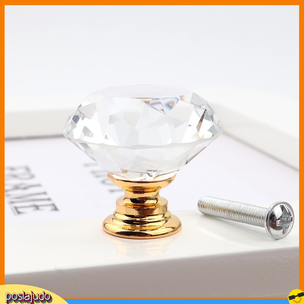 (Poslajudo) 20/25/30/40mm Single Hole Golden Handle Diamondshape Faux