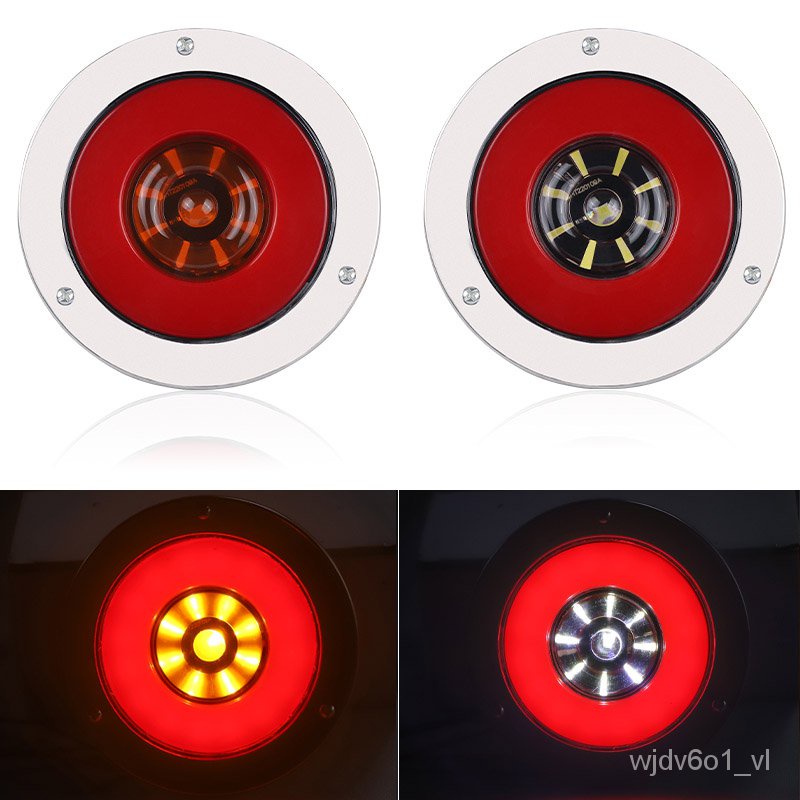 Car Round LED Tail Light Truck Trailer Rear Tail Brake Stop Marker