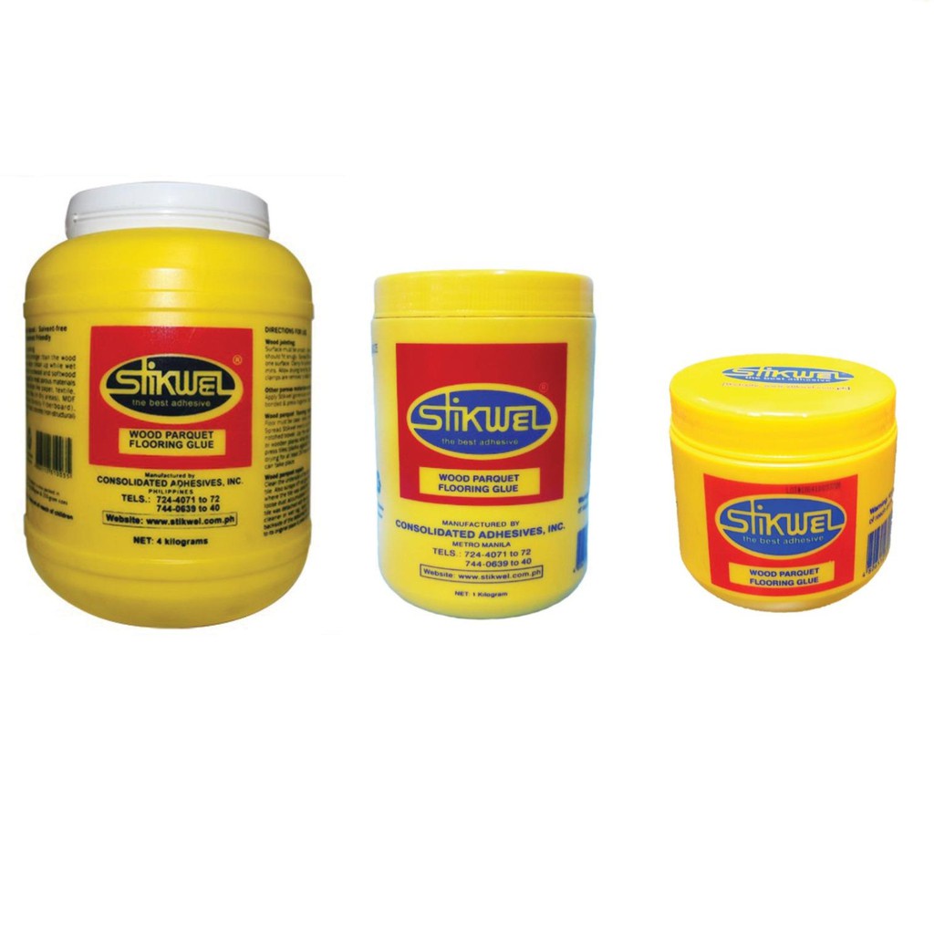 ☼Stikwel Adhesive Wood Parquet Glue 3 size Stikwel Vinyl Tiles Glue