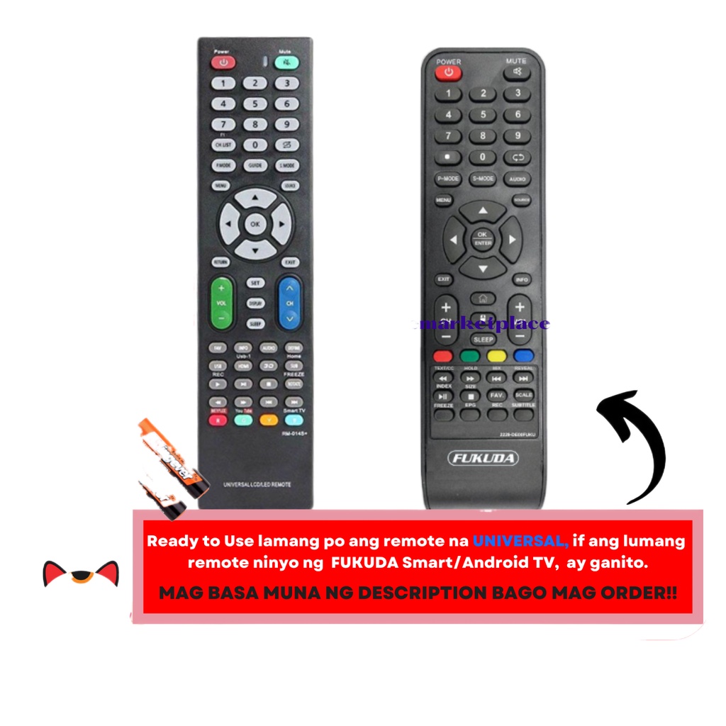 ஐ Fukuda Smart TV Remote Ready to Use Universal TV Remote for Fukuda