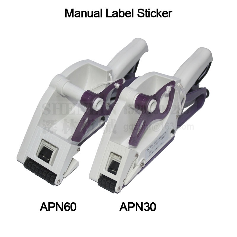 SHENLIN Manual label applicator bar-code paper label bottle sticker ...