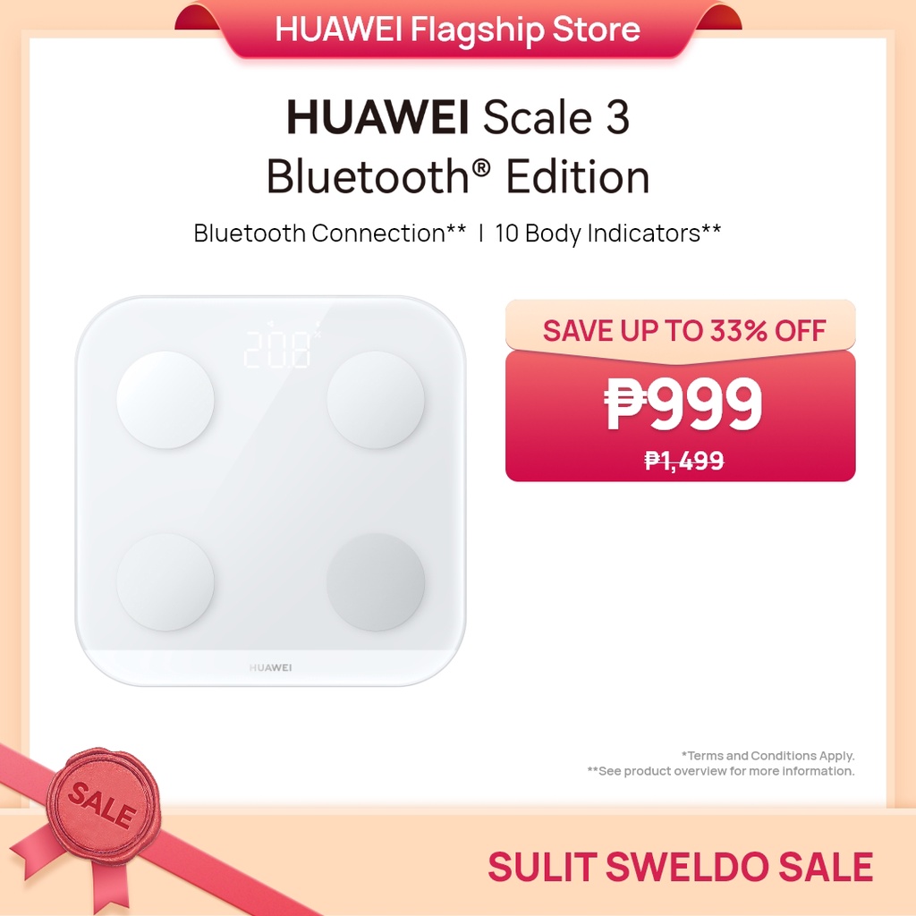 HUAWEI Scale 3 Bluetooth® Edition Smart Fat BMI Body Scale Bluetooth