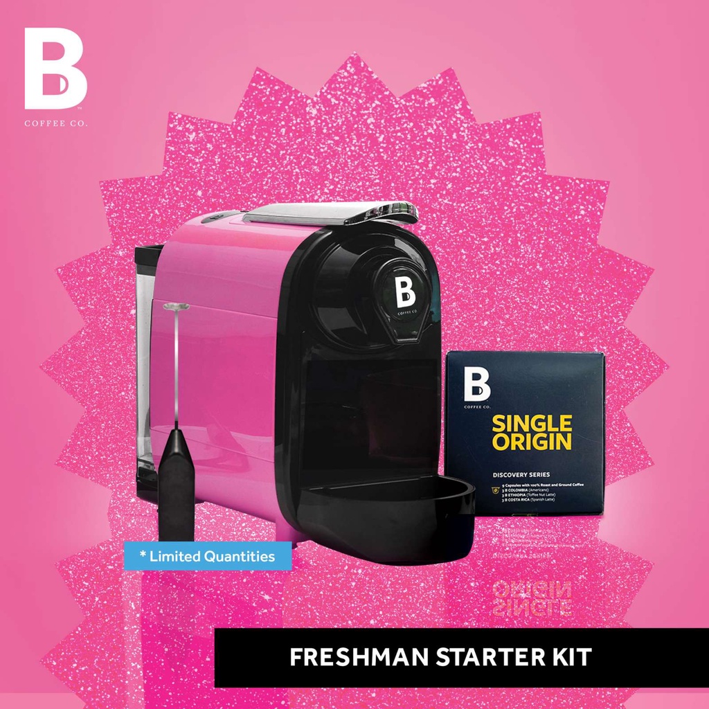 B Coffee Co. Freshman Starter Kit Pink + 1 Capsule Pack+ Free Milk ...