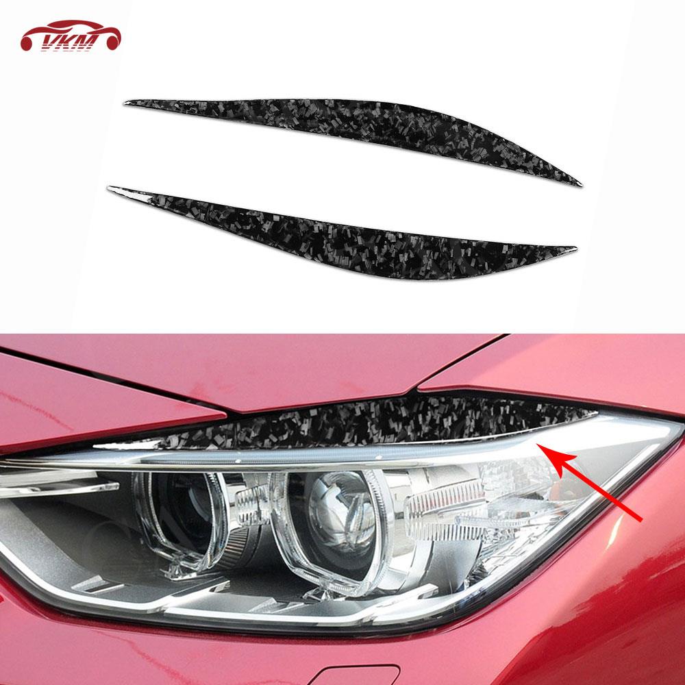 Front Bumper Eyebrow Headlight Covers For Bmw 3 Series F30 2012 2018 Forged Carbon Fiber Eyelids 8617