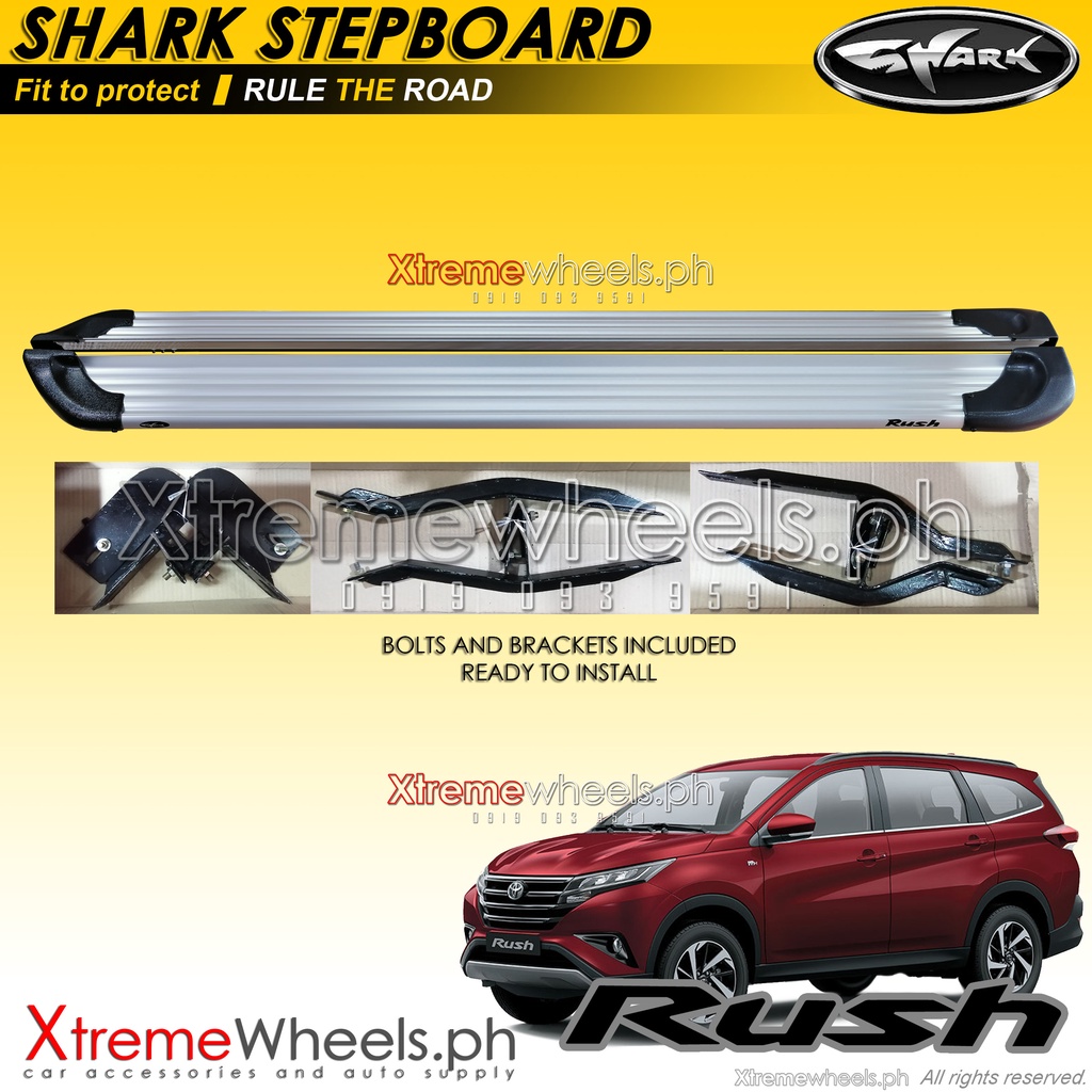 COD NEW Toyota Rush E G 20182023 Aluminum Shark Step board / Stepboard