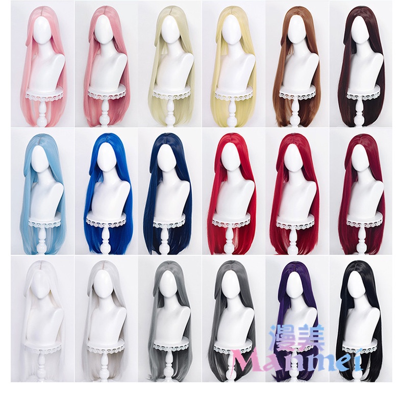 Manmei Wigs: 100cm Center Parted Universal Color Cosplay Wigs Authentic ...