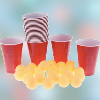 16oz Plastic Red Party Cups (Beer Pong) - Disposable 20/40/60