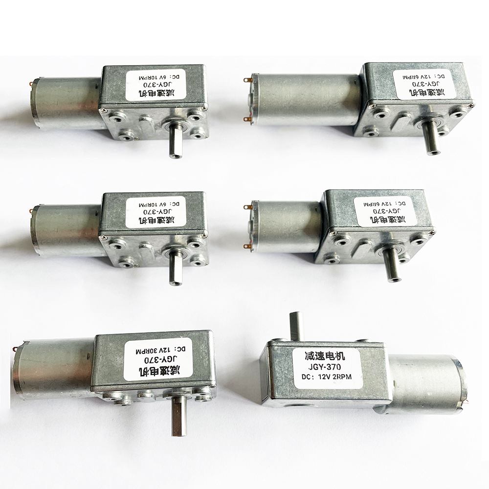 JGY370 DC 6V 12V 24V High Torque Speed Reducer Metal Worm Gear Box