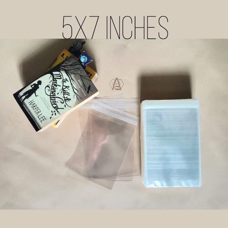 100pcs 5x7 inches Biodegradable & Compostable Clear Cellophane Bags