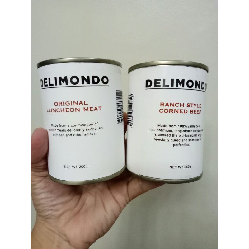 DELIMONDO Original Luncheon Meat/Ranch Style Corned Beef 260g Shopee