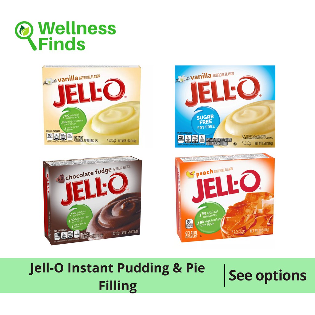 JellO Instant Pudding & Pie Filling Vanilla / Chocolate / Peach