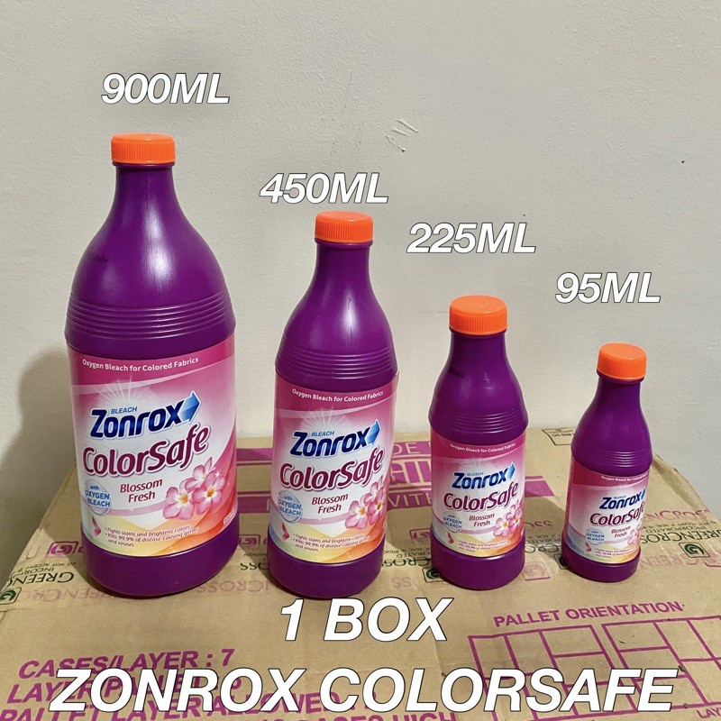 1 BOX ZONROX COLORSAFE (95ML, 225ML, 450ML & 900ML) Shopee Philippines