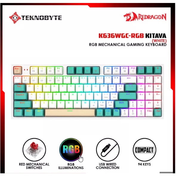 Redragon KITAVA Wired Mechanical Gaming Keyboard | Shopee Philippines