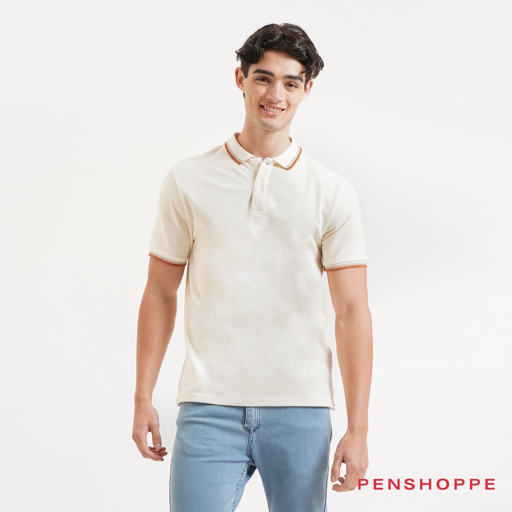 Penshoppe white hotsell polo shirt