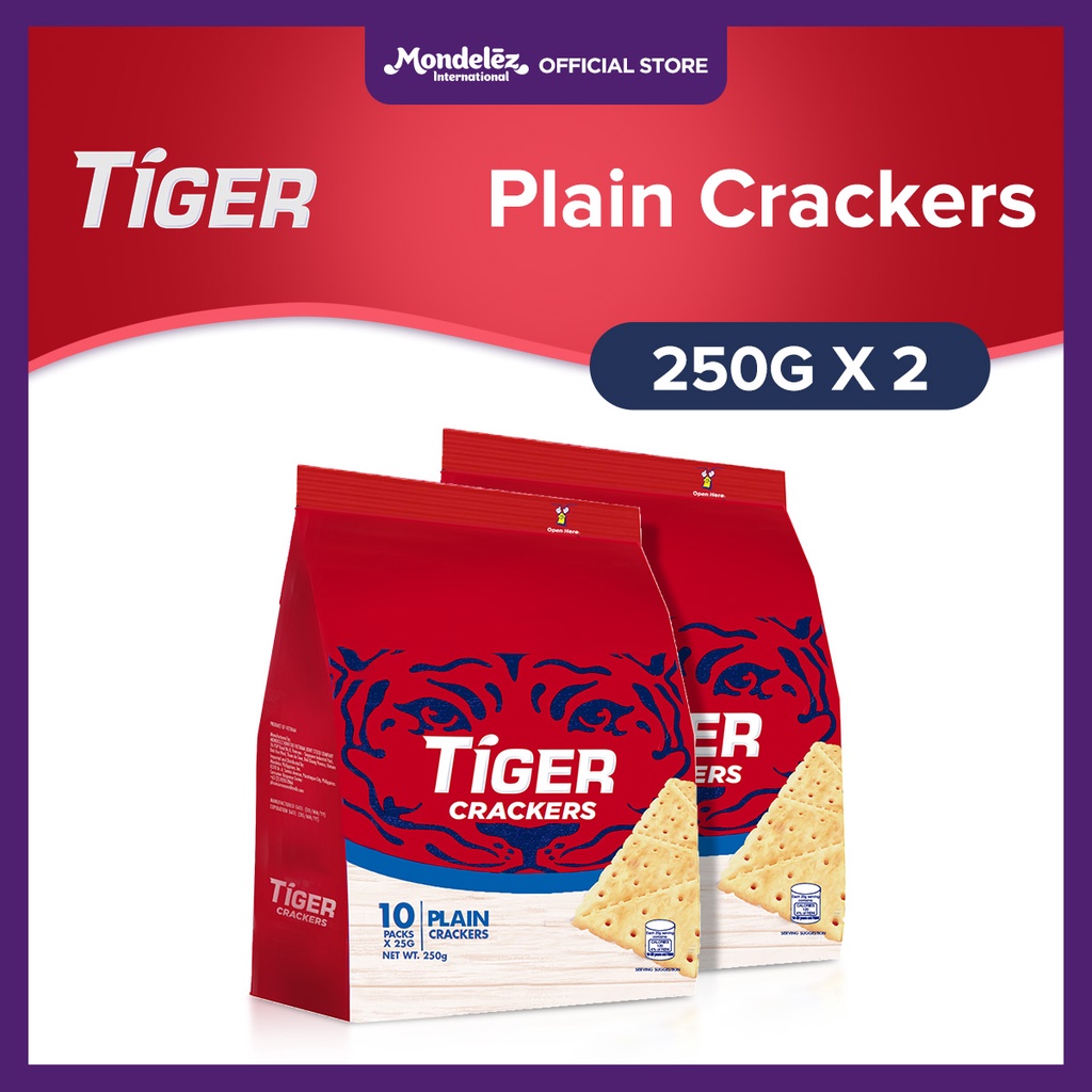 Tiger Flavored Crackers Plain Flavor 250g Wheat Fiber Biscuits