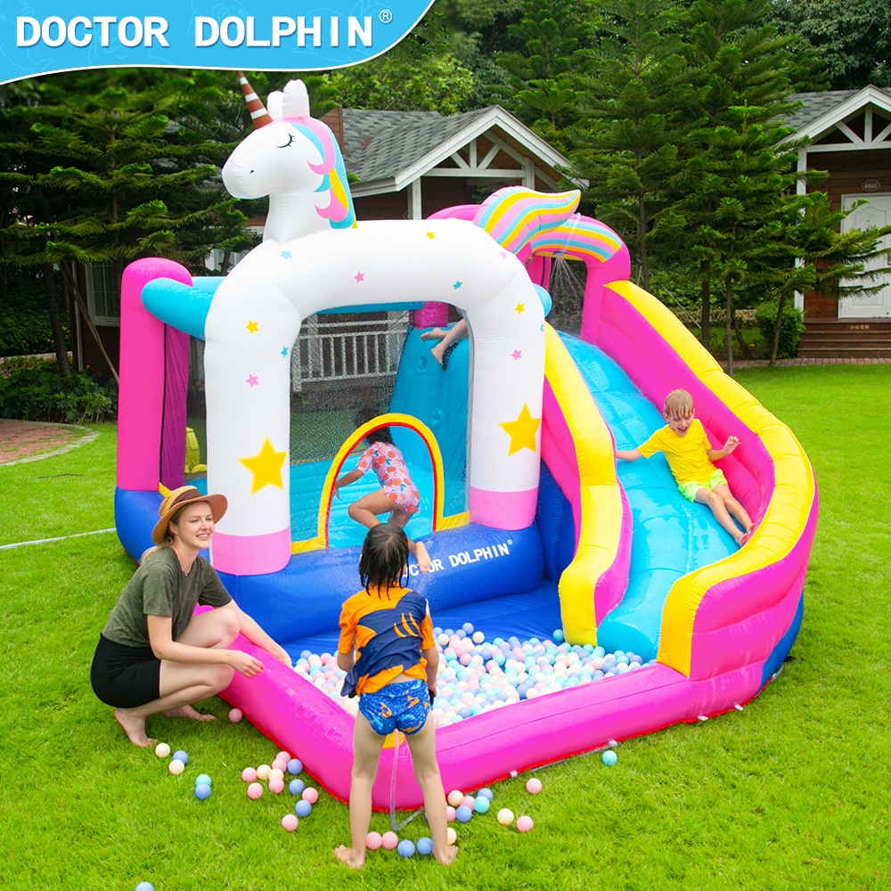 Inflatable Castle Waterpark Unicorn Castle Slide Bouncer Inflatable ...
