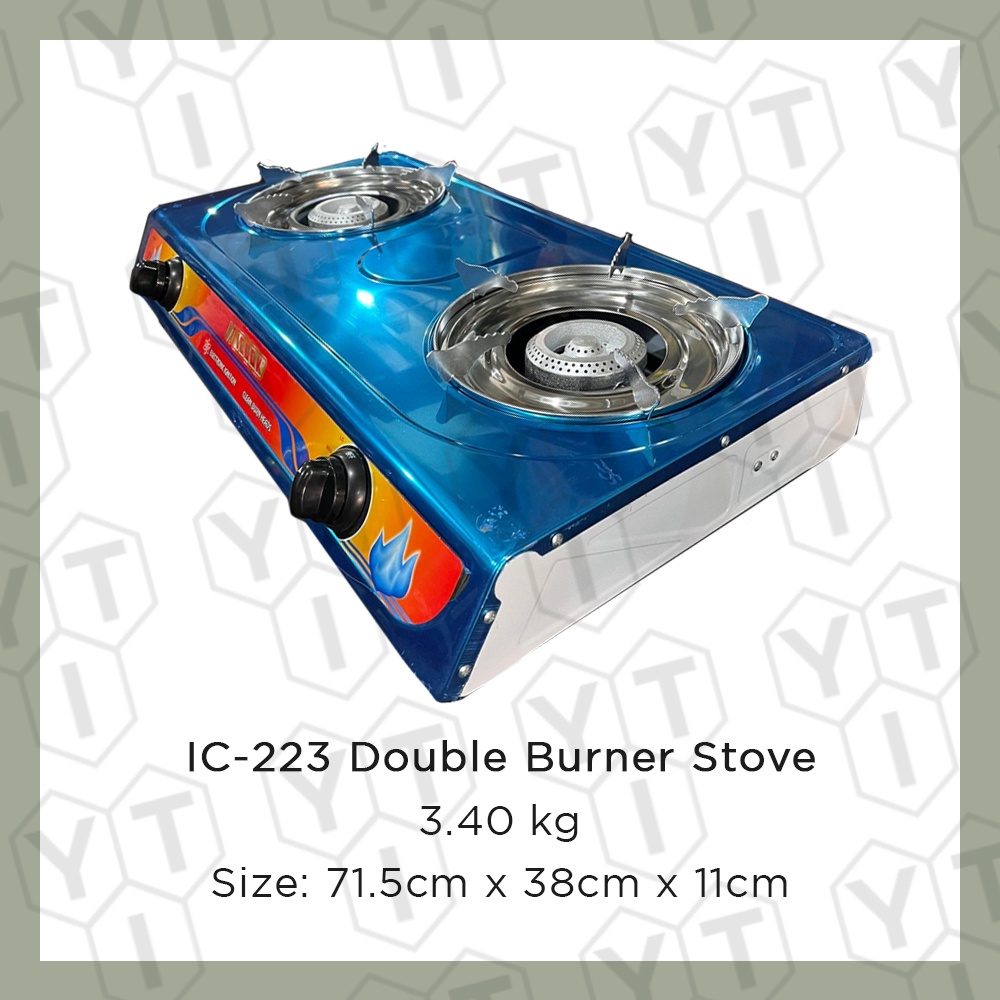 Double Burner Automatic Ignition Gas Stove (ICOOK) Shopee Philippines