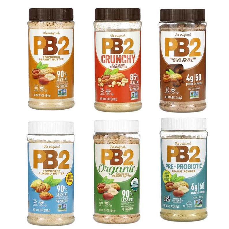 PB2 Foods, Original Peanut | Crunchy | Cocoa | Organic | Pre+Probiotic ...