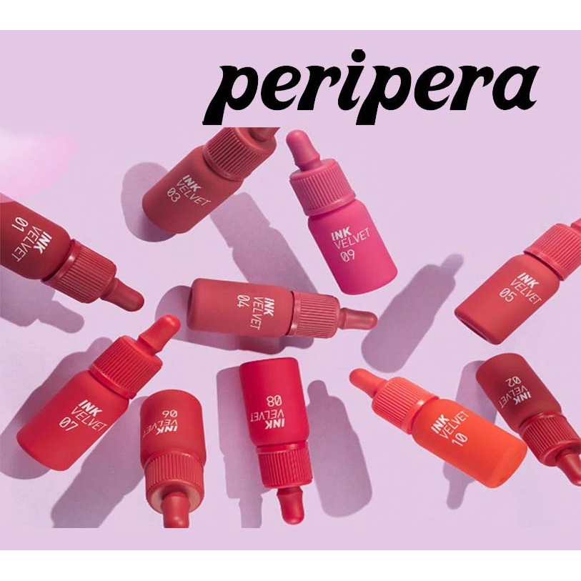 Peripera Ink Velvet Tint High Pigment Korean Cosmetic Lip Tint Long Lasting Lip Stain Liptint