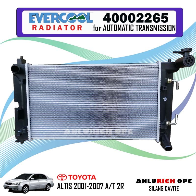EVERCOOL RADIATOR ASSEMBLY FOR TOYOTA ALTIS 2001-2007 AUTOMATIC ...