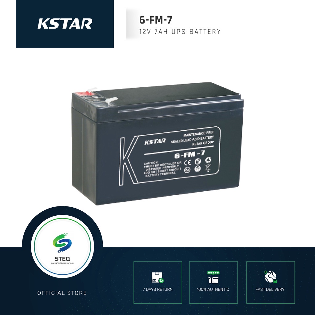 ∏STEQ KSTAR 6FM7 UPS Battery 12V7AH leadacid battery storage battery