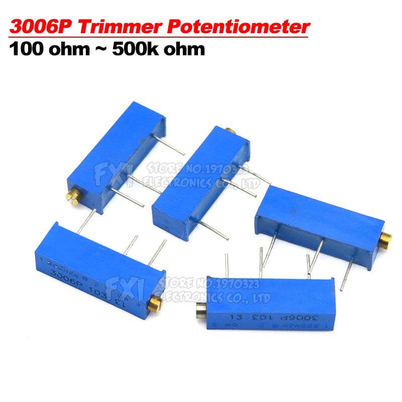 bq3X 10PCS 3006P 100 ohm ~ 500K ohm Trimmer Potentiometer fdkjgecf ...