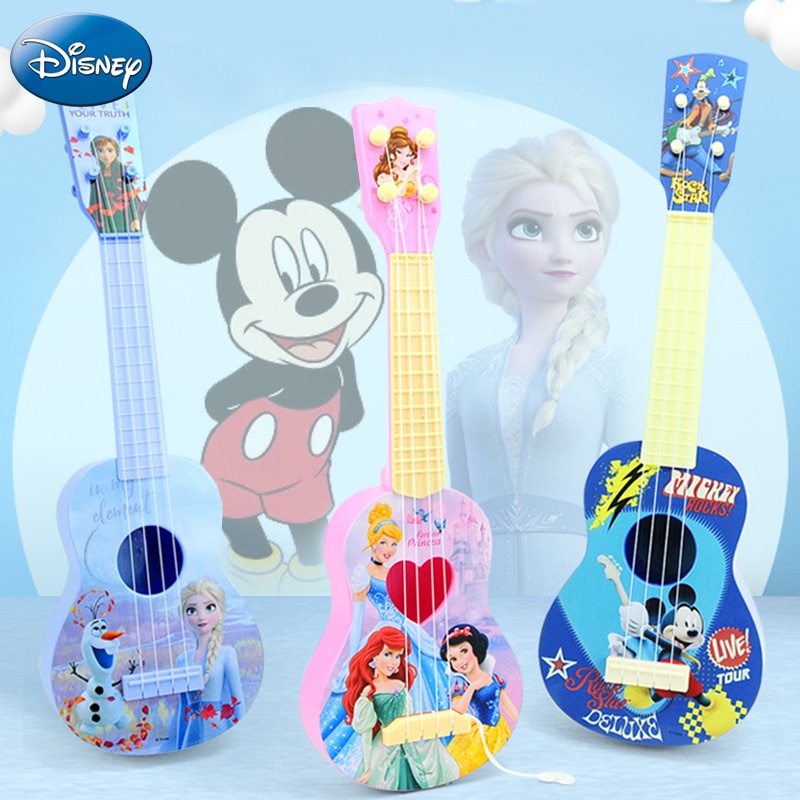 lvQ2 Disney Mickey Mouse Frozen 2 Figure Guitar Ukulele Cartoon Elsa ...