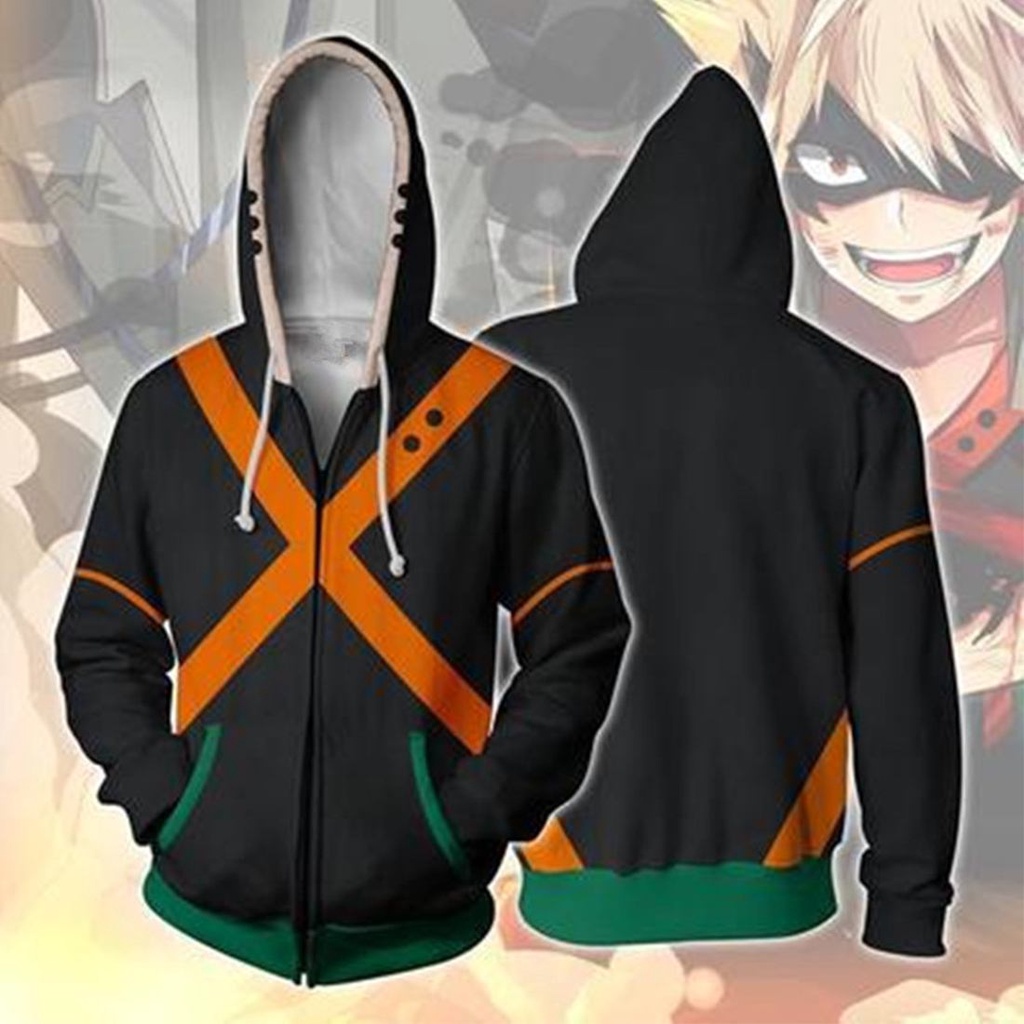 YRYP 3D New My Hero Academia Bakugo Katsuki Cosplay Costume Hoodies Men ...