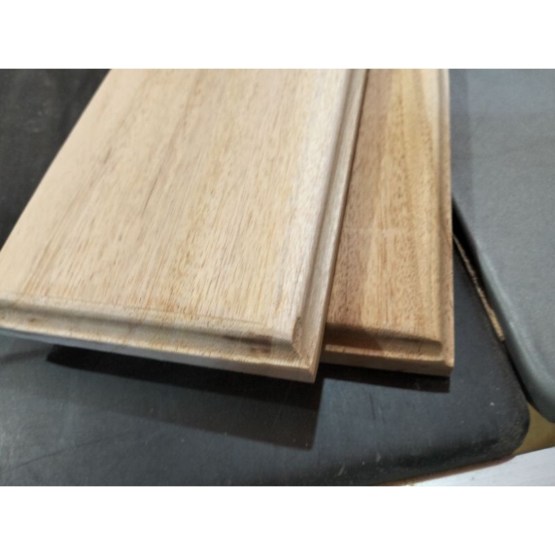 Wood planks. mahogany.with routed edges..8 inches by 6 inches by 1/2