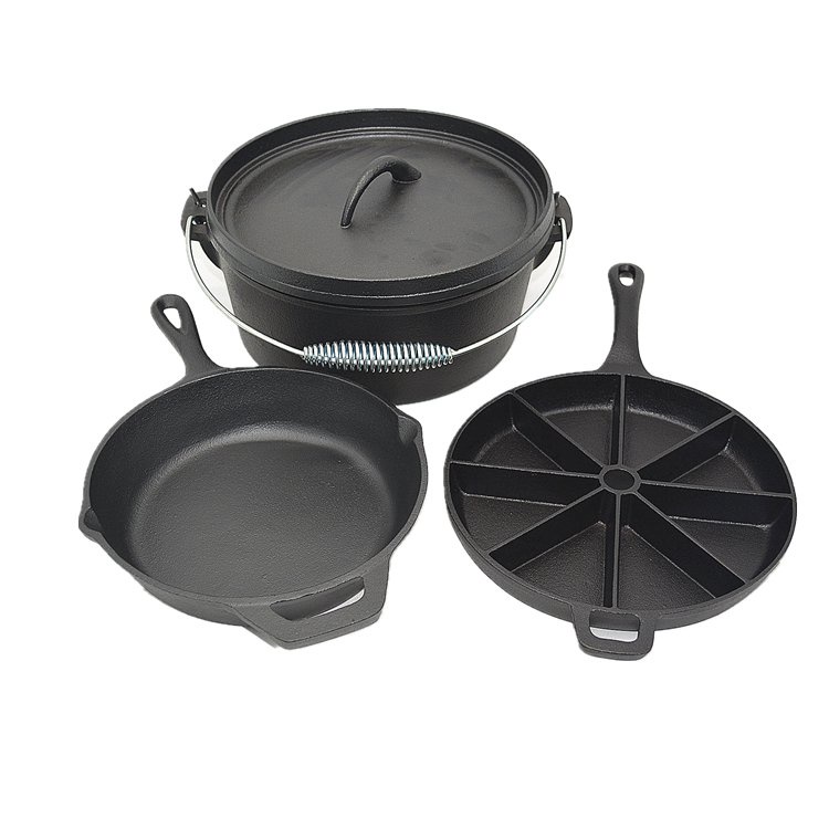 Plant oil preseasoned cast iron cooking sets cookware Shopee Philippines