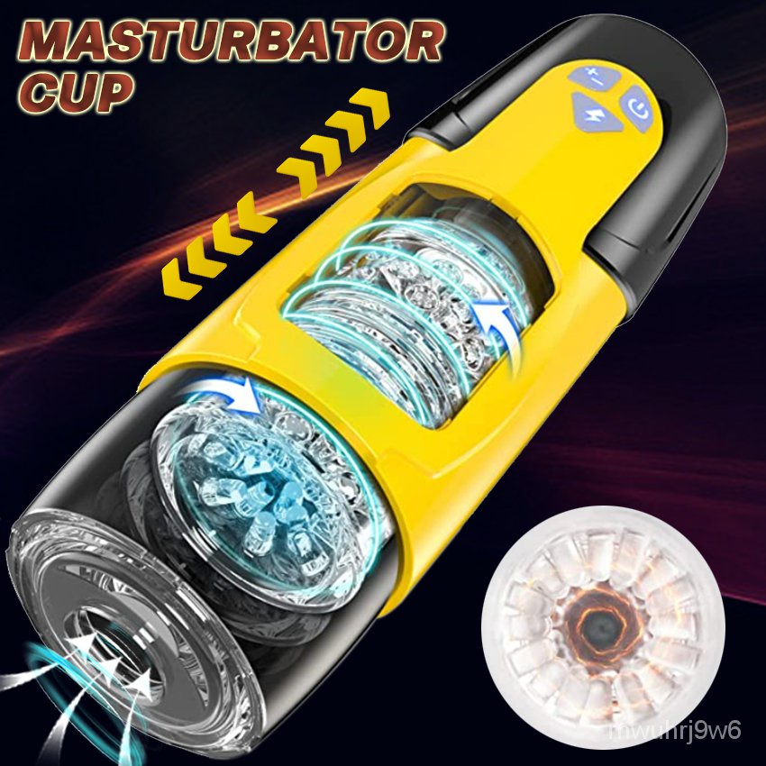 Automatic Male Masturbator Telescopic Rotation Vagina Sucking Masturbation Blowjob Adults Sex 