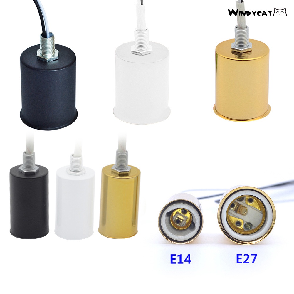 [COD] E14/E27 Ceramic Screw LED Light Base Bulb Lamp Socket Holder ...