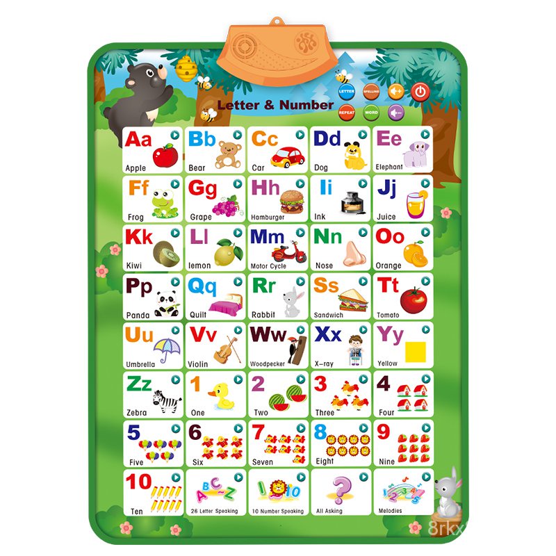 Preschool Fun Learning Electronic Interactive Alphabet Wall Chart ...